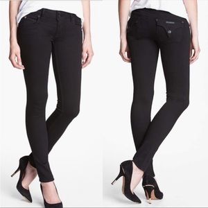 Hudson Collin Skinny Studded Mid Rise Black Skinny Jeans Size 27